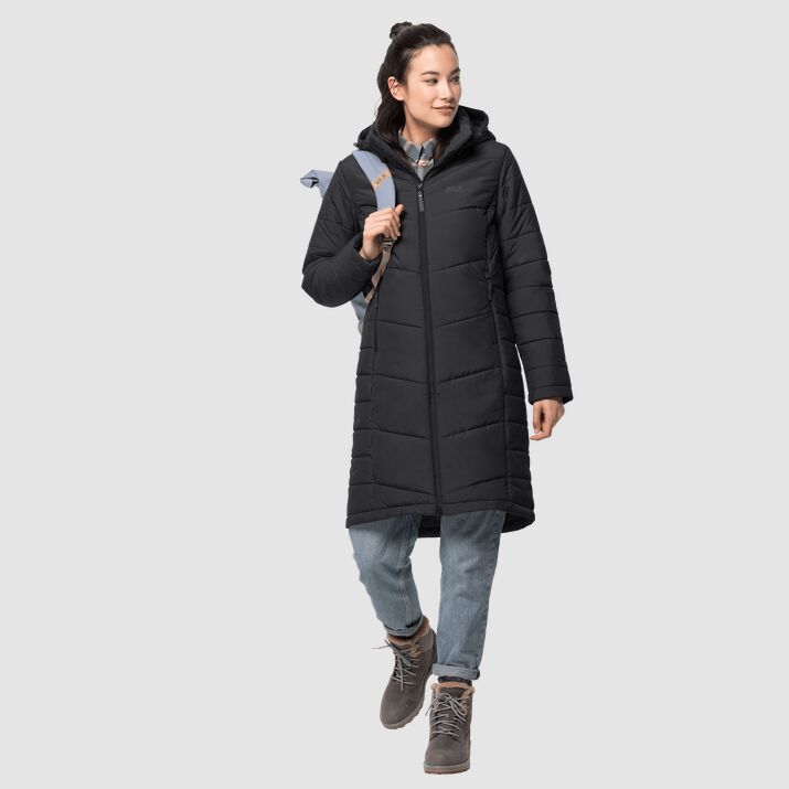 Jack Wolfskin Womens North York Quilted Coat Black 872594THV